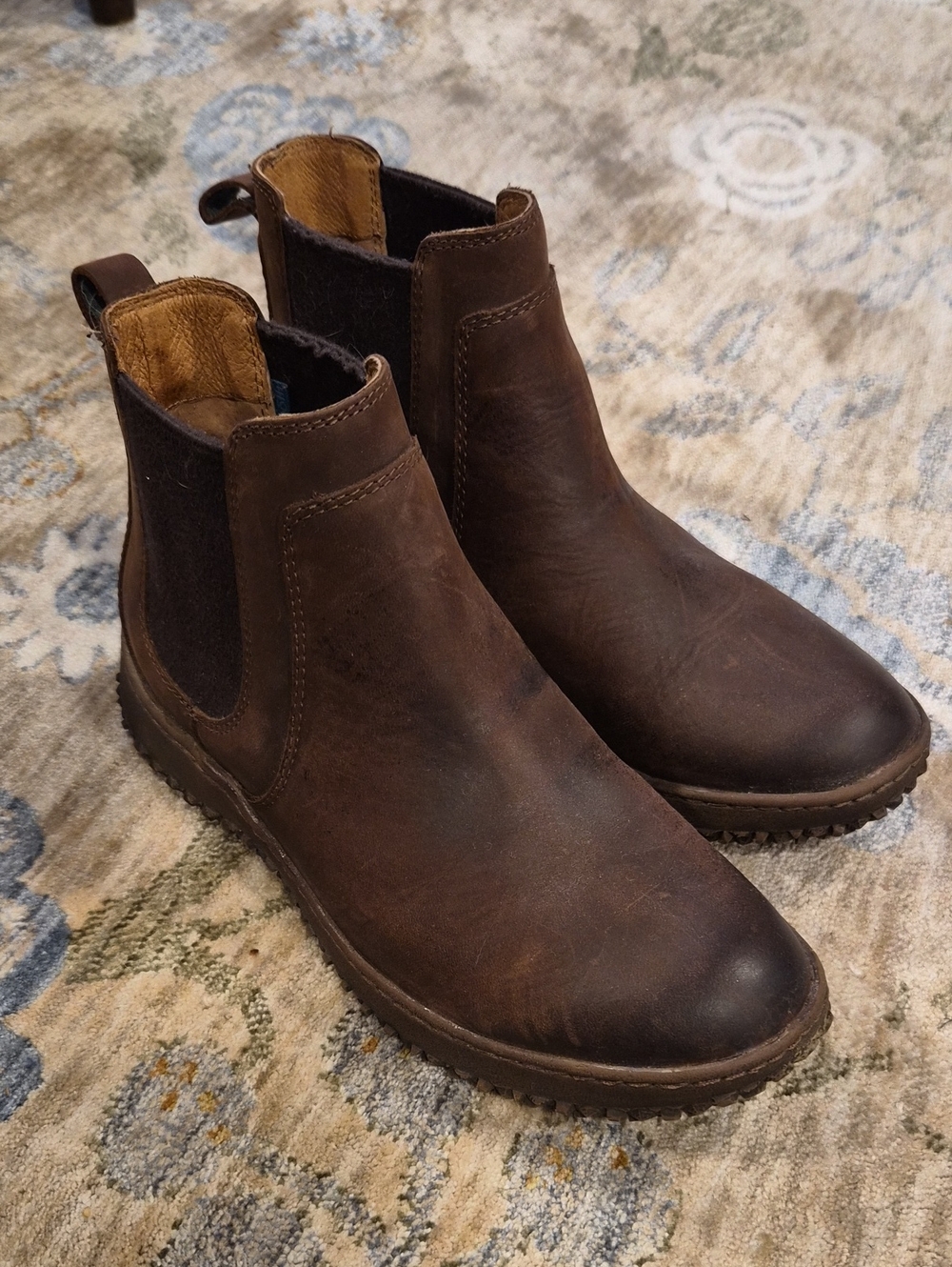Women's Brown Leather Chelsea Boots